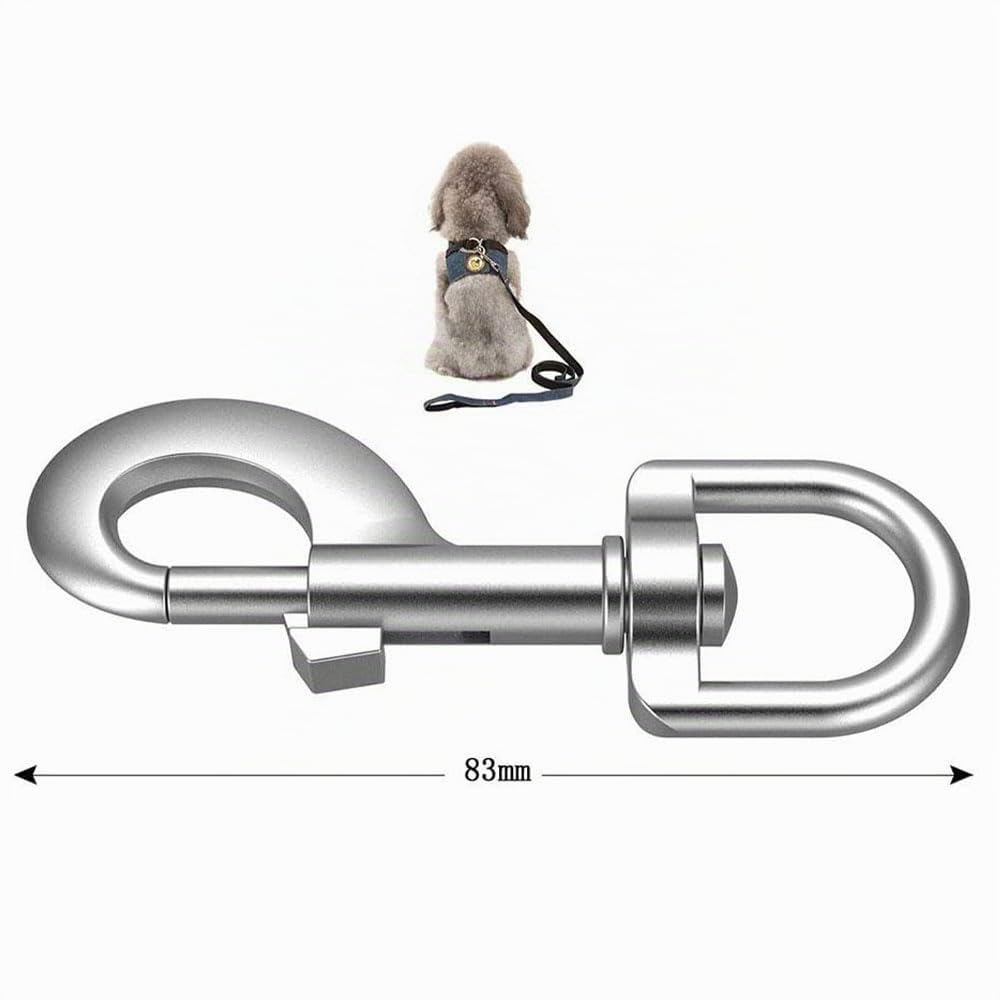 2 Pièces Animaux Crochets Pivotants, Clips Déclenchement, Mousquetons pour Collier Chien, Sac à Dos, Fermoir, Clef de Voiture