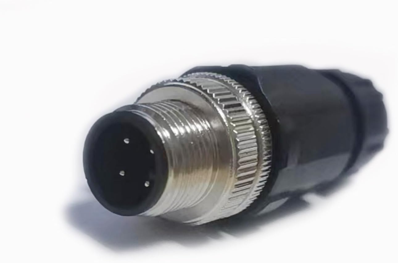 Male Female Socket Waterproof M12 Sensor Power Connector 2Pin 3Pin 4Pin 5Pin 6Pin 8Pin 12Pin 17Pin System Bicycle(Male Plug,8Pin)