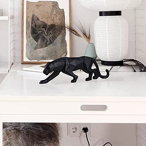 Leopard Statue Modern Abstract Black Panther Statues Resin Leopard Animal Sculptures Home Decor For Bookcase And Table #TOP2