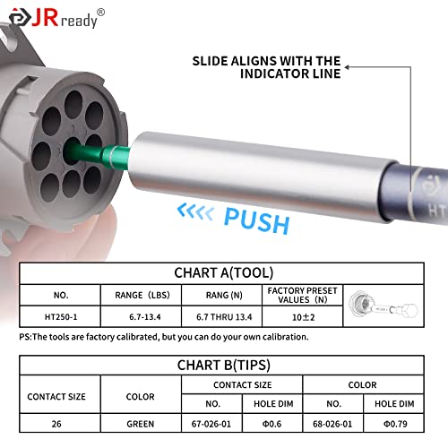 Image of JRready 3-in-1 Contact Tester Automotive Tools,Detachable Electric Shock Tension Test Kit for Electronic Connectors ST5242-HT250 Contact Retention Test Kit