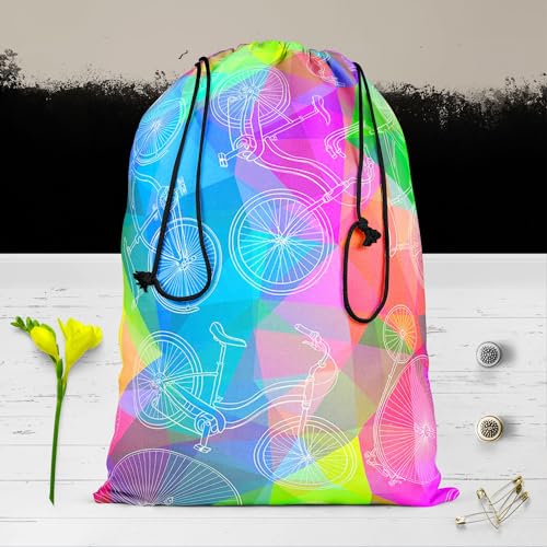 Image of ArtzFolio Bicycles D6 | Reusable Sack Bag | Bag for Gym, Storage, Vegetable & Travel