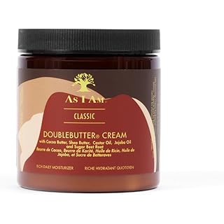As I Am Double Butter Cream - 8 Ounce - Rich Daily Moisturizer - Soft and Shiny Curls and Coils - Repairs Split Ends - Strengthens Hair - Enriched with Pro-Vitamin B5