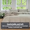 NSNLGSGC Tan Gingham Ruffle Duvet Cover Queen Size, 3 Pieces Taupe Soft Pre-Washed Microfiber Checked Plaid Comforter Cover Set, Vintage Farmhouse Bedding Set(Tan Gingham, Queen 90"x90") #3