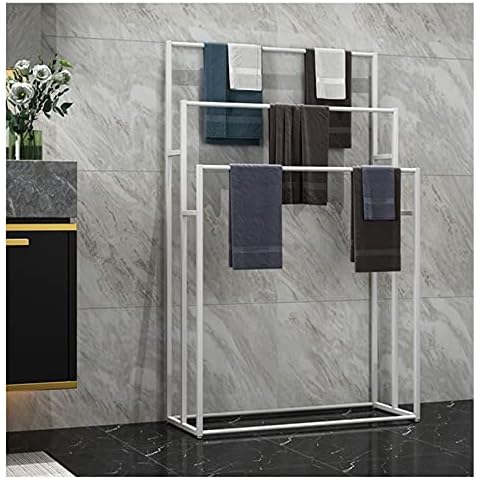 GJXJY Handtuchstander Freistehend mit 3 Handtuchstangen Cover