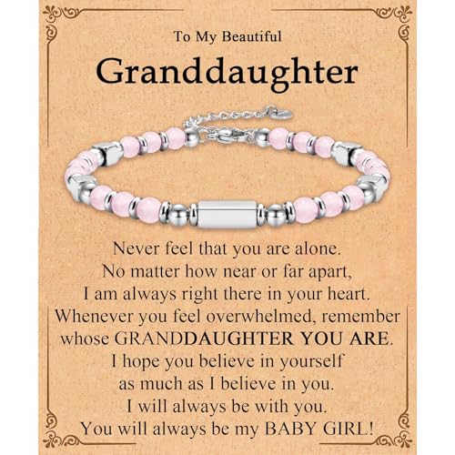 Gifts for Girls, Graduation Back to School First Day of School Gifts Bracelets for Daughter Granddaughter Niece Sister with Inspirational Card