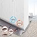 BAINING 42 inch Twin Door Draft Stopper, Double Side Under Door Bottom Guard Seal Strip Noise Blocker Suitable for 36-42 inches Interior Doors, Machine Washable, Gray