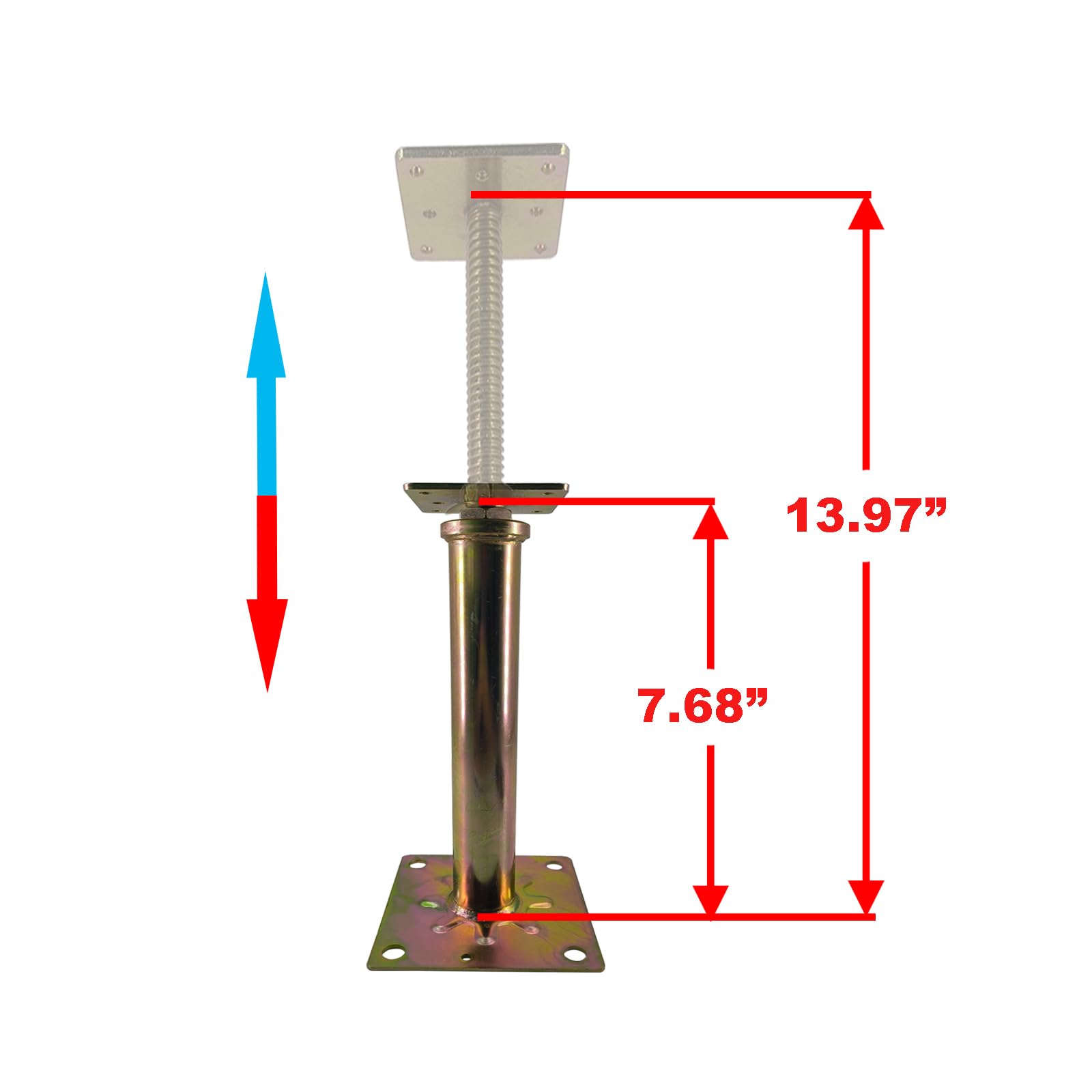 RV Slide Out Support Jacks, Camper Slide Out Supports Stabilizer Jacks 2 Pcs Adjusted From 15'' To 35'', Heavy Duty Rust Resistant Steel For 5th Wheel