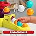 ROHSCE Montessori Ball Drop Toy for Toddlers 1-3, 2-in-1 Basketball Shooting Launcher with Spiral Ball Ramp Tower, Cause & Effect Preschool Learning, Birthday for Boys Girls