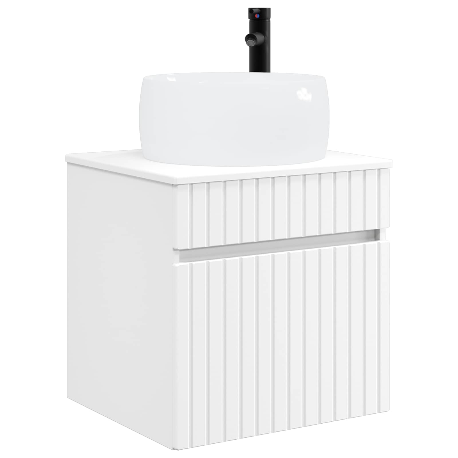 Vidaxl White Wall-Mounted Sink Vanity 49 X 44.5 X 66 Cm,
