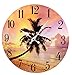 Sea Creations Palm Tree Sunset Wood Wall ClockNew 13