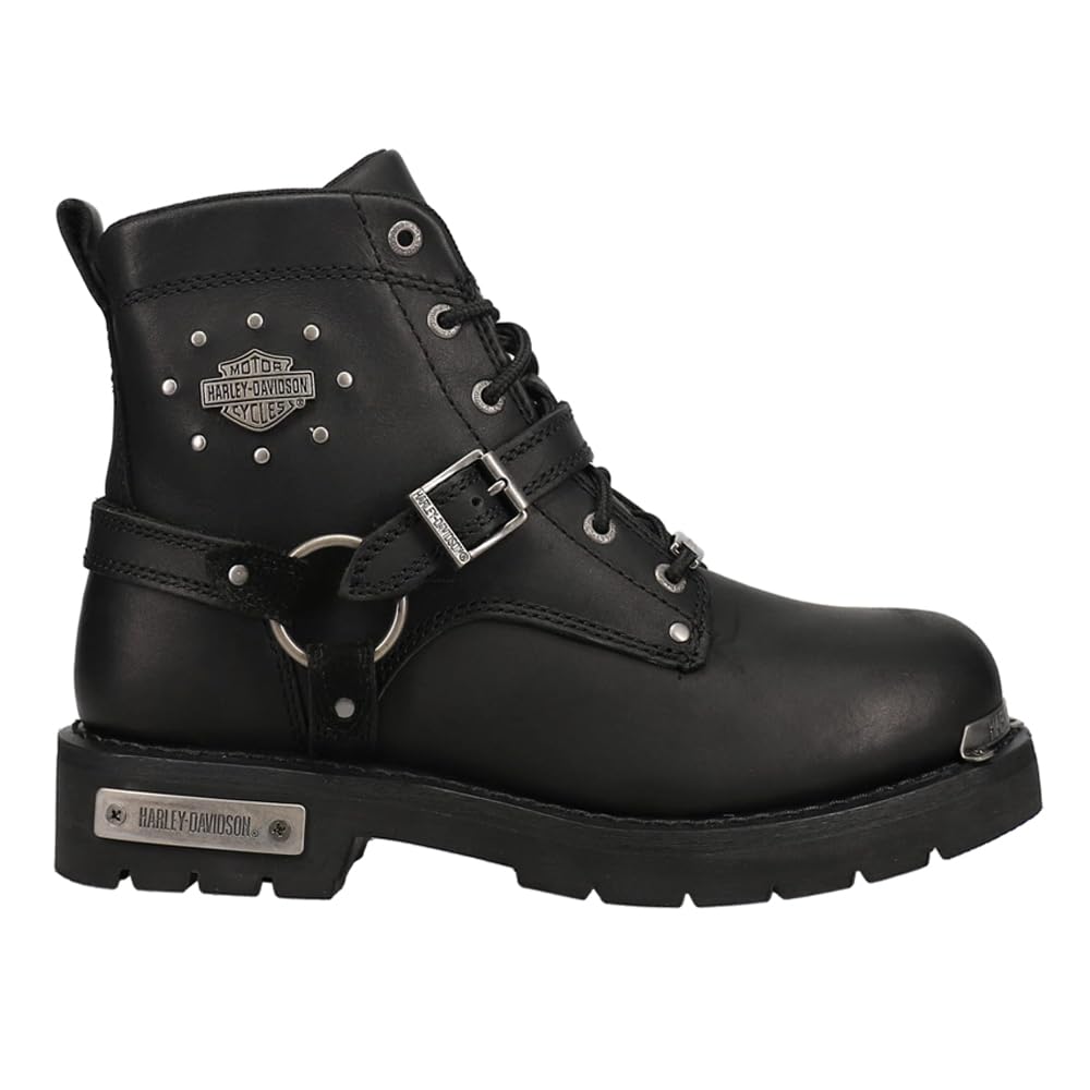 Photo 1 of Harley-Davidson Women's Becky BLK Leather Motorcycle Boots. D87048 (Black 8)