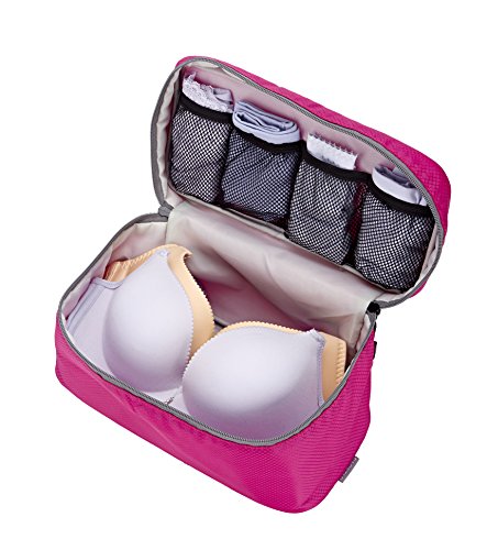 Packing Organizer Bra Underwear Storage Bag Travel Lingerie Pouch Toiletry Organizer Handbag Cosmetic Makeup Bag Luggage Storage Case for Cosmetics, Toiletries, Hotel, Home, Bathroom, Airplane
