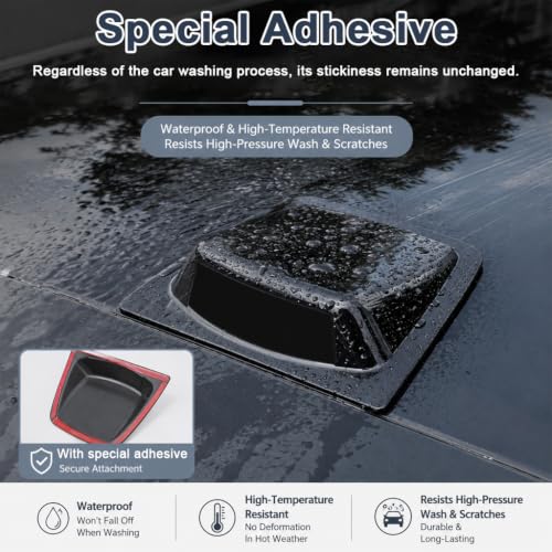 Image of STHIRA Car Roof Decorative Cover Gloss Black Radar Decor Shell for Car