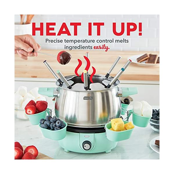 Dash-Deluxe-Stainless-Steel-Fondue-Maker-with-Temperature-Control-Fondue-Forks-Cups-and-Rack-with-Recipe-Guide-Included-3-Quart-Non-Stick–Aqua Dash-Deluxe-Stainless-Steel-Fondue-Maker-with-Temperature-Control-Fondue-Forks-Cups-and-Rack-with-Recipe-Guide-Included-3-Quart-Non-Stick–Aqua