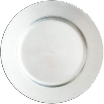 Richland Round Acrylic Charger Plates 13" Silver Set of 12