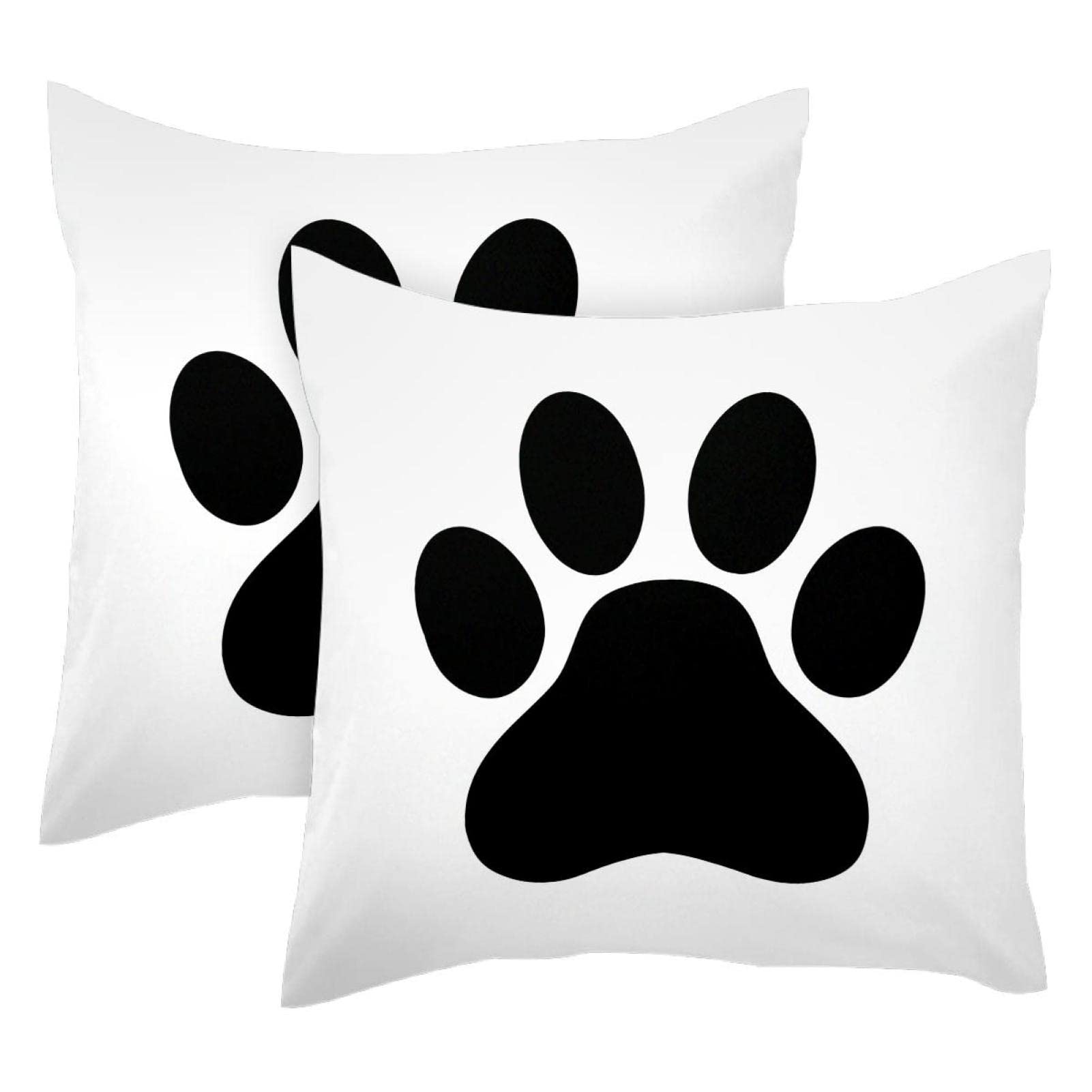 Housse de coussin velours motif patte pour un salon cocooning et chaleureux