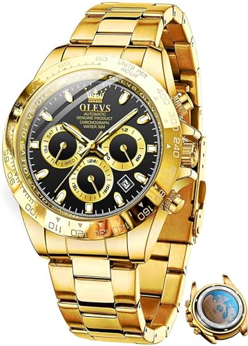 Montre femme diamant OLEVS en acier bicolore au design élégant