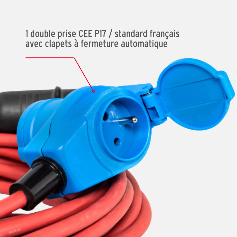Brennenstuhl - Extensor eléctrico para autocaravanas, Barcos, Tiendas ambulantes (10 m H07RN-F 3G2,5, Exterior), Fabricado en Francia