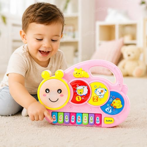 Image of Zest 4 Toyz Baby Musical Piano Toy with Lights & Sound | Kids Keyboard Toy with Animal Buttons & Flashing Lights | Early Learning Educational Toys for Kids Boys Girls Age 3+ (Multicolor)
