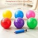 LOVEINUSA 6PCS Bouncy Balls, 7 Inch Sensory Balls for Babies Toddlers, Mini Knobby Ball Spiky Massage Stress Ball with Pump, Party Favors for Kids, Classroom Prize, Goodie Bags Stuffers