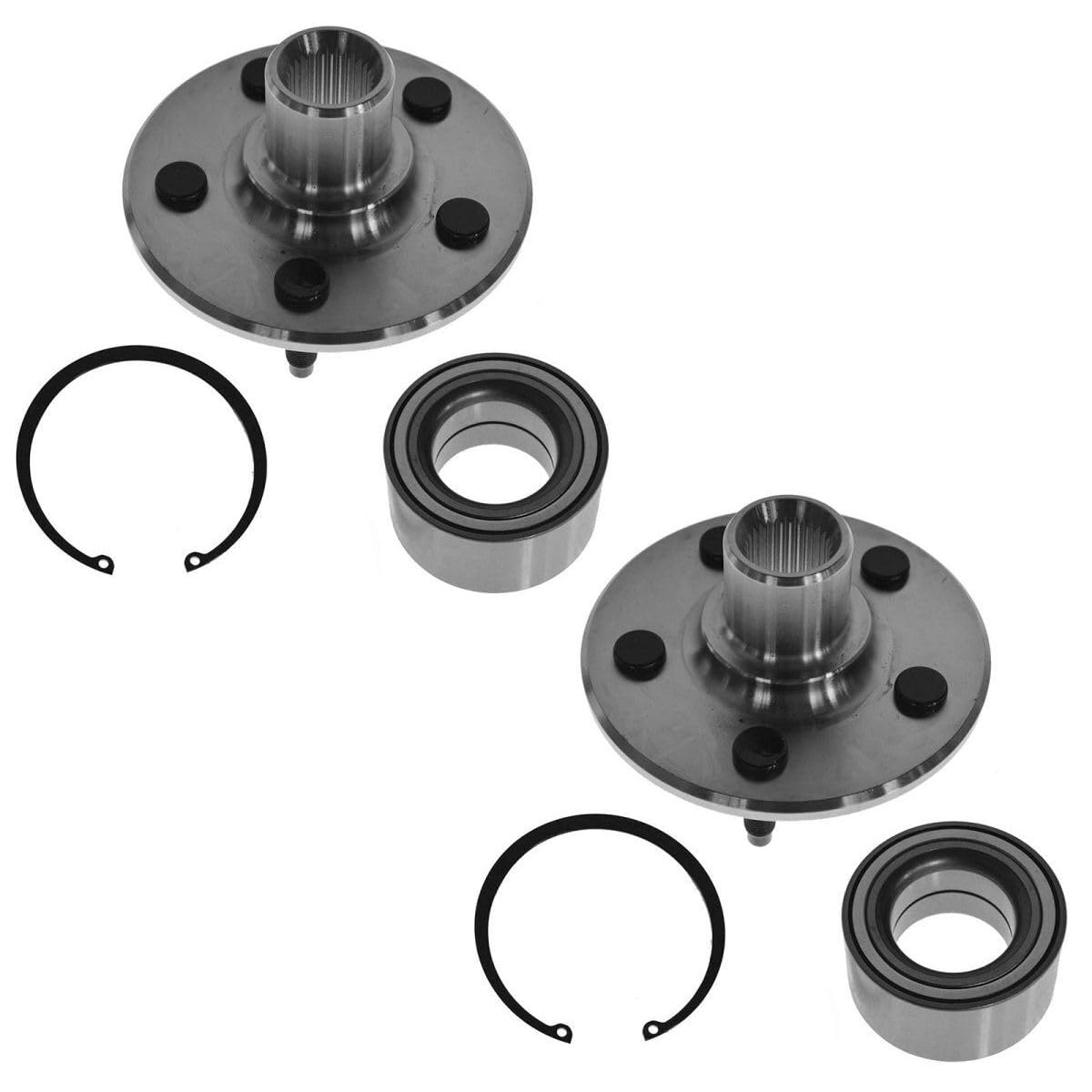 Rear CV Axle Shafts Wheel Hubs Strut & Spring Assemblies Kit Tapered Roller Bearing Type 6 Piece for Ford for Explorer 4.0L/4.6L 2002-2005