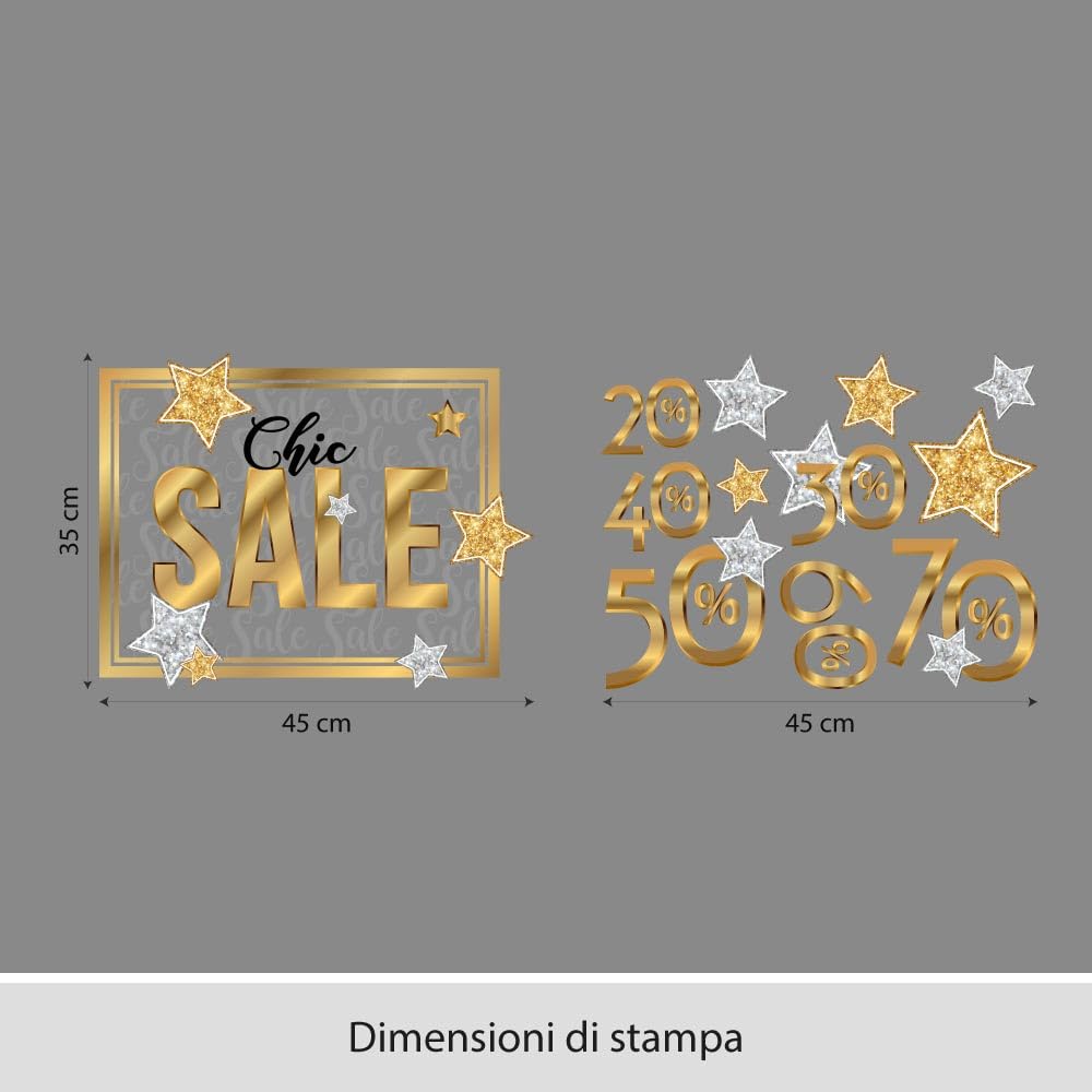 kina - UVSD0144 Autocollant de Fenêtre Transparent Amovible Repositionnable pour Vitrines en Verre Magasins - Stickers Soldes d'hiver d'été Réductions Occasions - 2 feuilles 45x35 cm