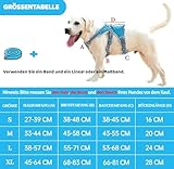 BELPRO Mehrzweck-Hundegeschirr, ausbruchsicher, kein Ziehen, reflektierend, verstellbare Weste mit strapazierfähigem Griff, Hundegeschirr für große/aktive Hunde(Blau, S)