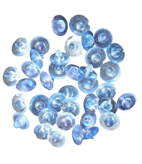 NITTYA STORES Combo Pack of Plastic Earring Rubber | Plastic Earring Back Stoppers/Push Buttons/Finding Studs/Earring Plugs Rubber Bullet Backs with Pad Transparent Rubber (B0D2HDSWYG) Amazon Price History, Amazon Price Tracker