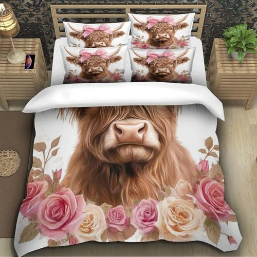 Housse de couette chat spatial 260x220 cm en microfibre super douce pour lit super king