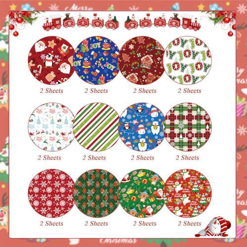 Papier de scrapbooking de Noël Konsait feuilles double face grand format
