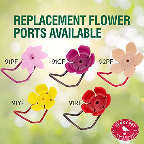 Perky-Pet 9111-1Sr Cactus Top Fill Glass Hummingbird Feeder With Built-In Bee Guards & Removable Perches - 32 Oz Outdoor Garden Décor Hummingbird Feeder #TOP7