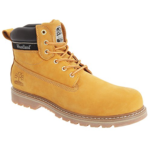 Woodland - Botas con collarín acolchado y 6 ojales modelo Utility para hombre (44 EU/Miel)