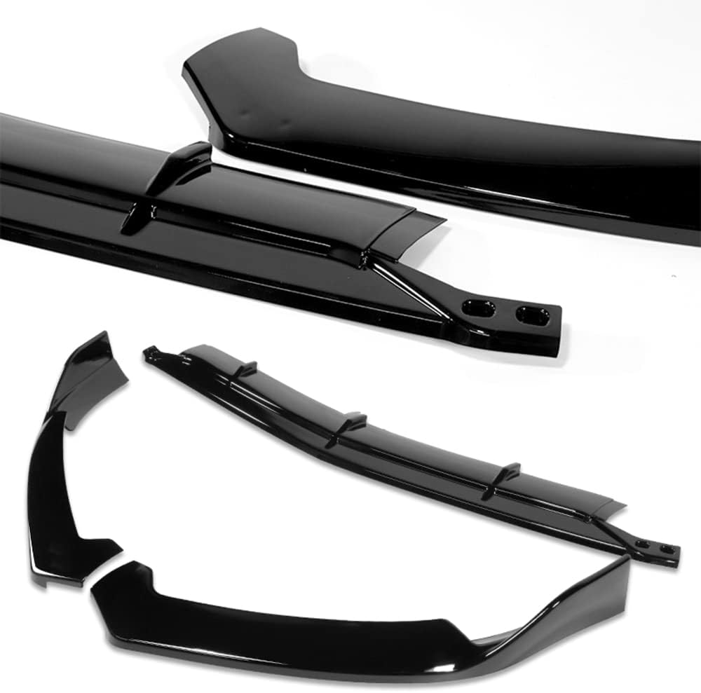 Q1-TECH, Front Bumper Lip fit for Compatible with 2015-2021 Mercedes-Benz (W205) C63 AMG Only, Front Bumper Lip Spoiler Air Chin Body Kit Splitter ABS, AP-Style (Painted Black)