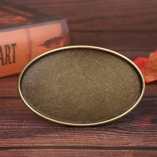 Image of Western Cowboy Vintage Rodeo DIY Blank Belt Buckle for Men | Durable zinc alloy, fits 1.5in leather belts, versatile western belt buckle, for rodeo, casual and formal outfits
