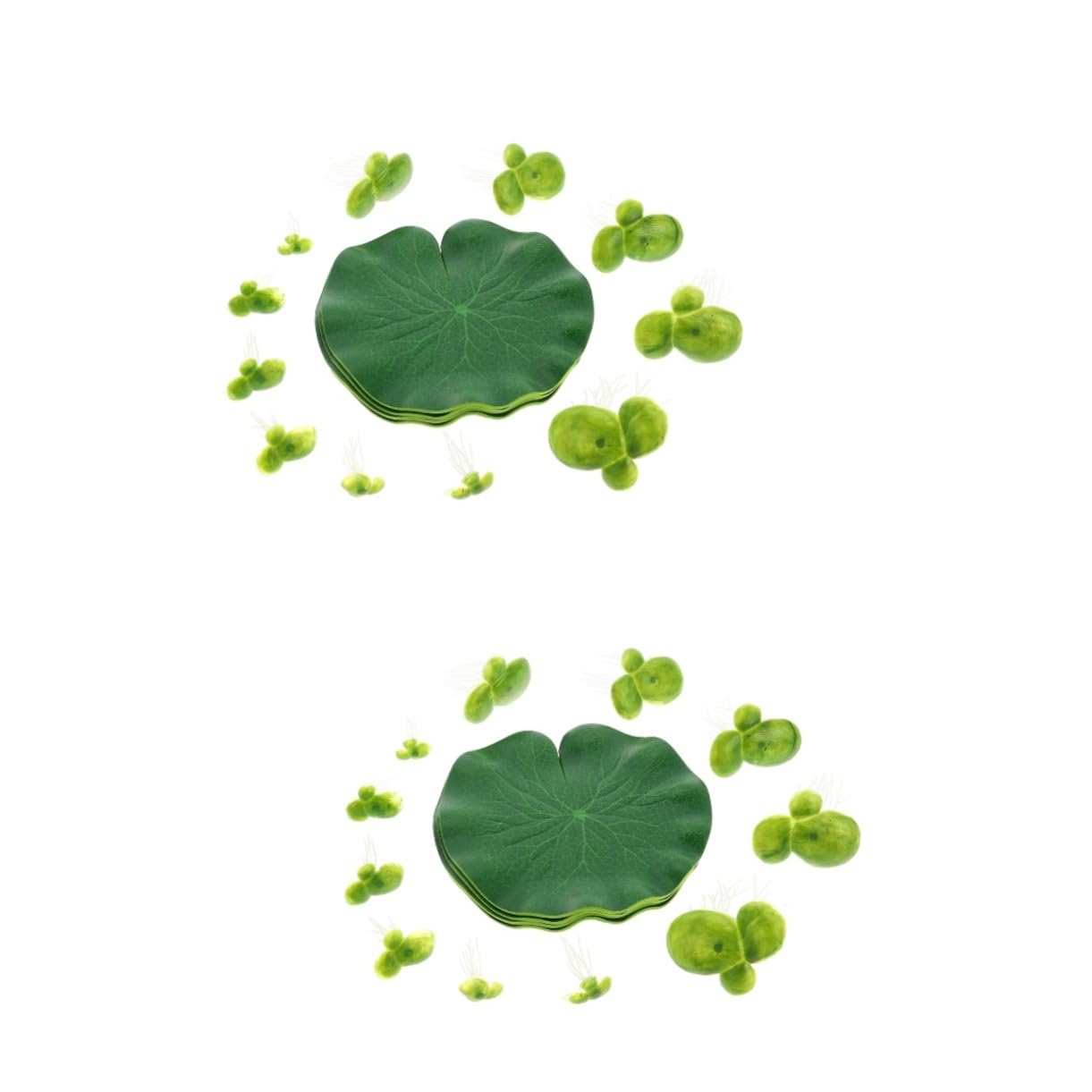 Yardwe 2juegos Artificial De Flotación De Lenteja De Agua para Decoración Natural para Peceras y Acuáticos De Lenteja De