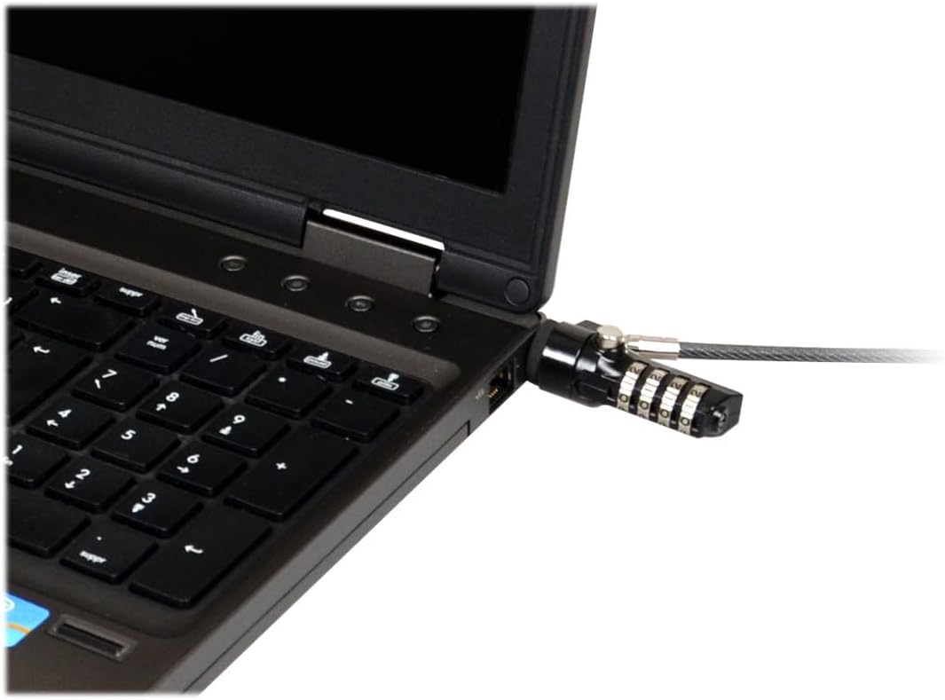 Port Designs Security Cable Combination Lock Laptops, Desktops, Monitors Other Devices, Black