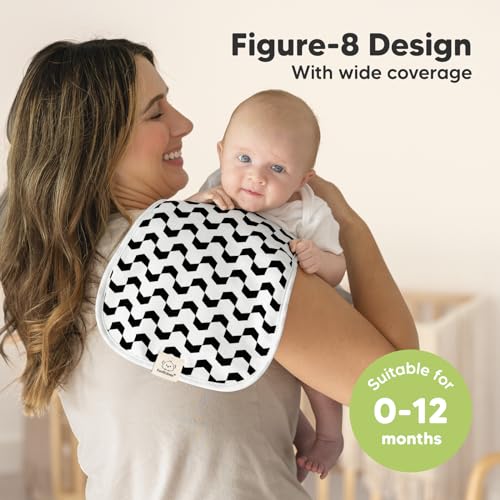 image for KeaBabies Organic Burp Cloths Baby Boy & Girl - 5-Pack Super Absorbent