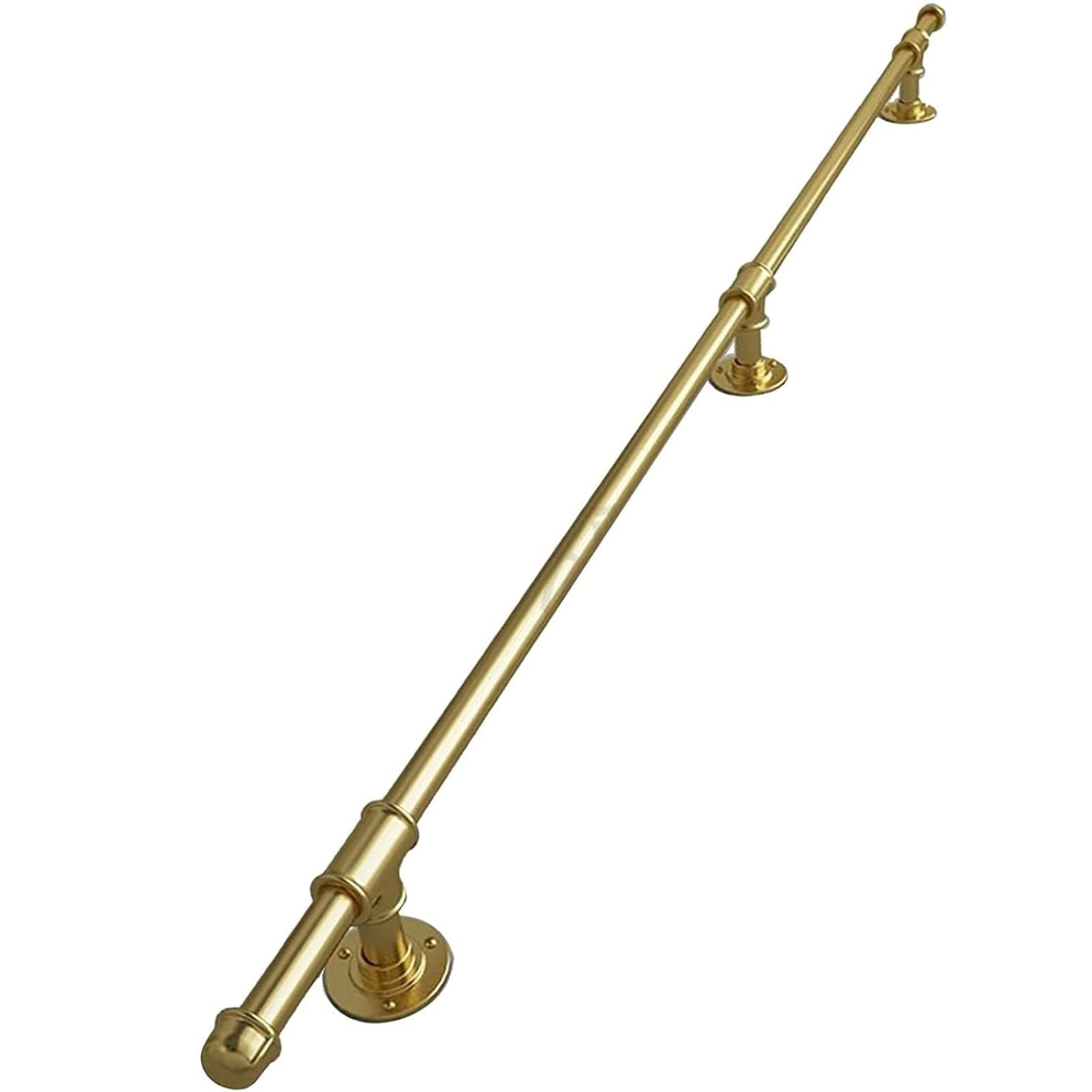 Stair Railing Outdoor Grab Rail, Stairs Staircase Handrail Banister Rail Support Kit 1.5m 2.5m Stairway Railing External Outside Wall Mount(150cm)