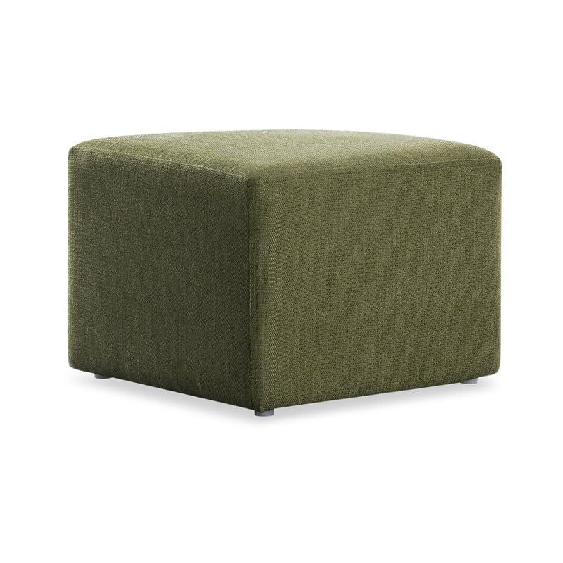 Image of FURLENCO Engineered Wood FOMO Nested Center Table with 4 Pouffs in Mushroom Beige, Space-Efficient Table Set for Living Room (Smoked Walnut - Small)