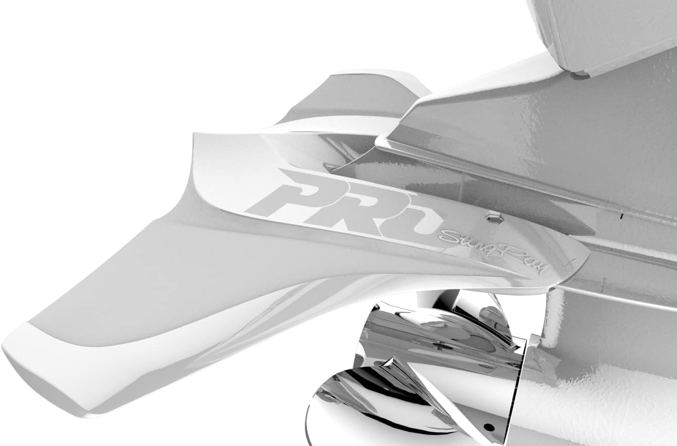 STINGRAY HYDROFOILS - Classic PRO Hydrofoils for 40-300 hp Boats (White) - Engine Stabilizer Fins for Outboard/Outdrive Motors - Made in The USA