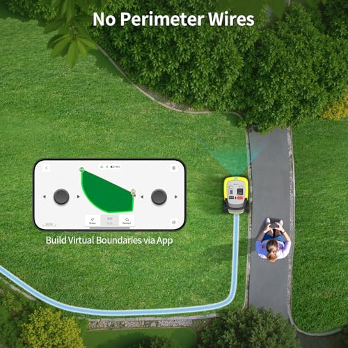 UBHOME Robot Lawn Mower, RTK+AI Vision Robot Mower for Accurate Navigation & Obstacle Avoidance, No Perimeter Wire, Smart APP Control, Automatic Grass Cutting for Large Lawns, 55% Slopes, 52dB Quiet - Image 6