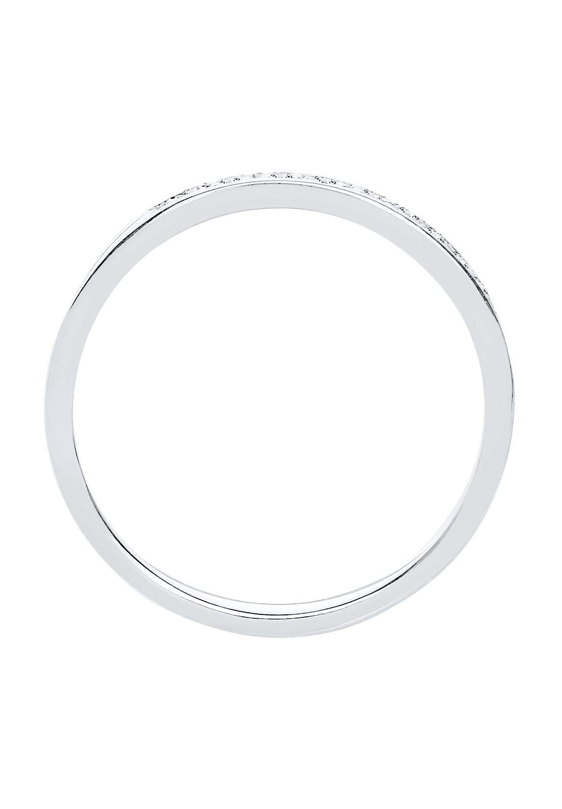 Elli DIAMONDS Ring Damen Aufsteckring Funkelnd mit Diamant (0.04 ct.) in 925 Sterling Silber