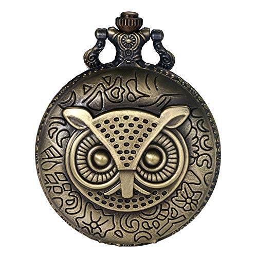 Image of JewelryWe Vintage Pocket Watch Cool Gear Steampunk Retro Pendant Necklace Watches for Men Women Halloween Costumes Daily and Office