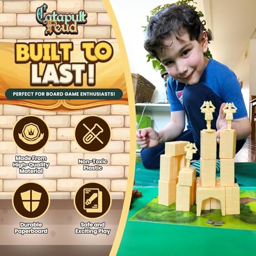 Catapult Feud juego de mesa de estrategia para 2 jugadores miniatura 6