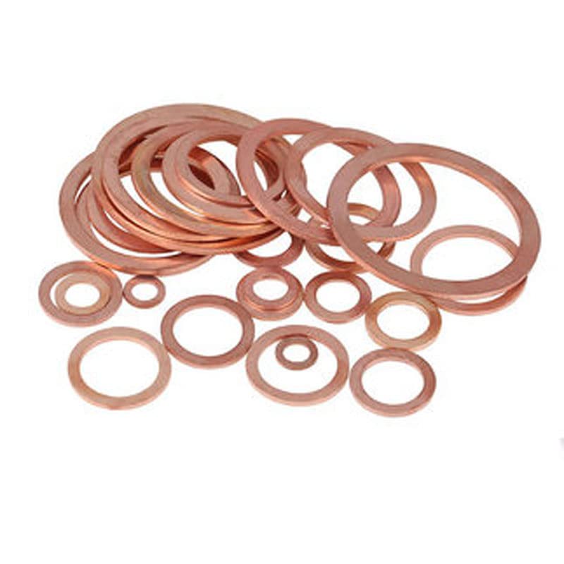 Arandelas de junta de cobre M8 M9 M10, arandela de presión, 0,1-0,8mm de espesor-M10x12x0,5mm(5 uds)
