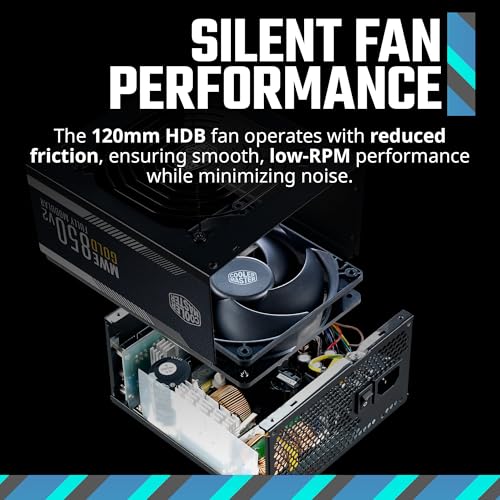 Cooler Master MWE Gold 850 V2 Full Modular, 850W, 80+ Gold Efficiency, 2 EPS Connectors, 120mm HDB Fan, Semi-fanless Operation, 5 Year Warranty - Image 8