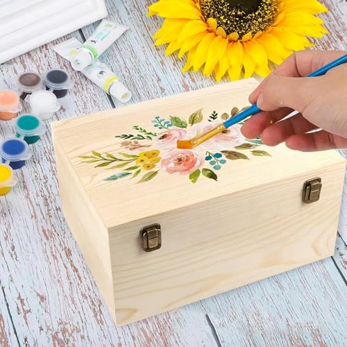 Coffres trésor en bois brut à décorer pour cadeaux uniques