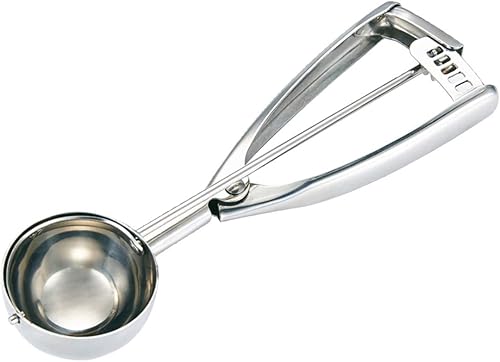 Cuchara de galletas  Cuchara mediana para masa de galletas, 2.8 cucharadas  Cuchara seleccionada de acero inoxidable 188 para magdalenas