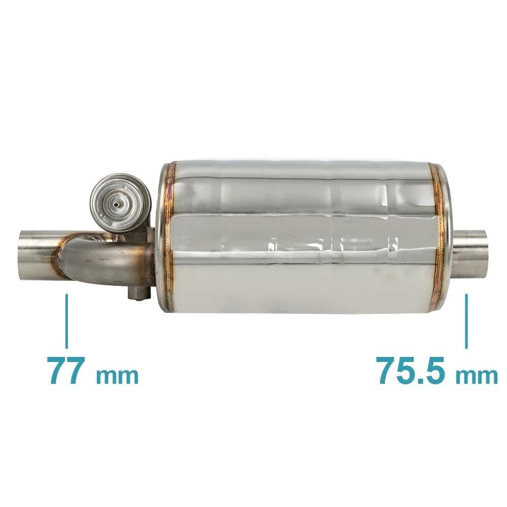 Terminale di Scarico Silenziatore di Scarico da 2 "2,5" 3 '' Pollici con Valvola di Scarico Set Controllo Remoto per Ritaglio Scarico Elettrico O Controllo OBD Silenziatore(63MM L+Pump)