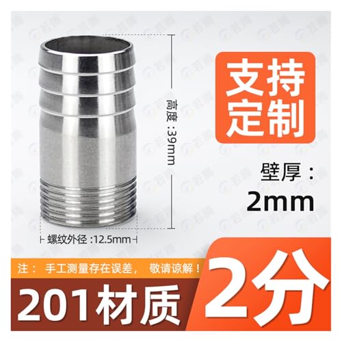 Junta de tubo con cabeza de pagoda en acero 201 y rosca externa G1/4 3